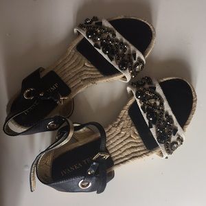 Ivanka trump jeweled sandals, size 6